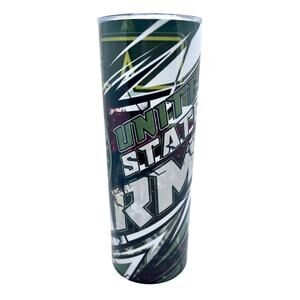 US Army 20 oz Stainless Steel Tumbler w/ Lid & Straw – Custom, Insulated, New